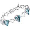 Leafael Festa della Mamma Bracciale Donna Cuore Infinity Love con Pietra dei Desideri e Cristalli Portafortuna Gioiello Anallergico Argento o Oro Rosa con Scatola Regalo Estensore Catena 7+2 Pollici