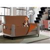 BANZAII TEXTILE INNOVATOR ONLINE Banzaii copridivano impermeabile 3 posti, salvadivano antimacchia, trapuntato, bicolor con tasche porta oggetti - Marrone/Siena per seduta da 170 a 195 cm