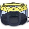 FM2018XSL Recinto per Animali Domestici, Portatile Gabbia, Tenda Cucciolo Gattino, Sala Parto Gatti, Recinzione Pieghevole in Tessuto Oxford Resistente (Verde + Nero, S(73 * 73 * 43cm))