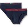 Emporio Armani Men's 2-Pack Soft Touch Bamboo Viscose Brief Slip Boxer, Marine/Marine, L (Pacco da 2) Uomini