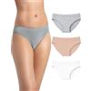 Risalti Slip Donna Bamboo Senza Cuciture 3 Pz - Mutande Donna Seamless Elasticizzate in Viscosa di Bamboo, Intimo Donna Traspirante Ipoallergenico, Morbide e Fresche Tutto Il Giorno - Made in Italy