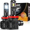 NATGIC H11 LED Lampadine del Faro, Lampadina H8 LED +500% Luminosità 20000LM 100W 6500K Xenon Bianco H9 Kit di Conversione delle Luci ad Alto Fascio per Auto Halogen Lamp Kit di Ricambio