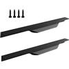 Hoopever Maniglie per Porte di Armadietti da 61 cm, Colore Nero, in Lega di Alluminio, Nascoste, Invisibili, per Mobili, per Casa, Cucina, Camera da Letto, Cassetti, Opache, 600 mm