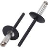 SKIR'CO (100 pezzi) Rivetti ciechi a flangia grande in alluminio 4,8 x 16 mm, mandrino in acciaio inossidabile, RAL 7016 grigio antracite