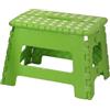 DRW Sgabello pieghevole verde in polipropilene 32 x 25 x 22 cm, seduta: 29 x 22 cm