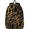 VGFJHNDF Zaino in tela elegante e resistente con stampa floreale, per viaggi, scuola e ufficio, Tigre leopardata, S