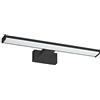 Oktaplex lighting LED Specchio luminoso 40cm nero montato a parete 3000K bianco caldo 8W 570lm Lampada per specchio da bagno