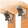DXIA 2 Pezzi Staffa di Supporto Pieghevole, Telaio Di Supporto Pieghevole,Cerniera Autobloccante Gambe e Raccordi per Gambe,Accessori per gambe e Supporto Angolare,Mgambe Pieghevoli, Argento