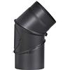 FIREFIX R180/B - Tubo per stufa, in acciaio spesso 2 mm, diametro 180 mm, per stufe e focolari, Senotherm, nero, regolabile da 0 a 90 gradi, con porta di pulizia