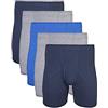 GILDAN Men's Covered Waistband Boxer Brief 5 Pack, Mixed Royal, X-Large