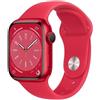 Apple Watch Series 8 GPS + Cellular - Cassa in Alluminio Rosso con Cinturino Sport Rosso - 45mm Italia