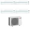 Mitsubishi Climatizzatore Quadri Split Kirigamine MSZ-LN Bianco 9+9+9+12 con MXZ-4F72VF4 Inverter R-32 Wi-Fi Classe A++ ,