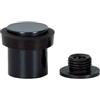 EVI Herrajes | Fermaporte - Base filettata | Ø20 x 25 mm |Acciaio Inox Laccato Nero con Gomma Nera di Silicone Naturale | Compresi utensile, vite + tassello di fissaggio| I-181