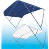 MTO NAUTICA Capottina Tendalino Parasole 4 Archi Alluminio Bianco/Blu