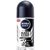 NIVEA Deodorante roll-on da uomo, Invisible Black & White Original, anti-perspiante, confezione da 6 (6 x 50 ml)