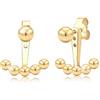 Elli Orecchini Giacca Drops Ball Argento 925, Argento
