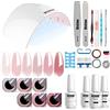 Vishine - Kit completo per smalto semipermanente, lampada LED 36W, 6 flaconi di smalto gel, top base, completo per manicure, accessori per nail art