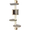 Kerbl Pet Kerbl Albero tiragraffi Dolomit Tofana da Montare a Parete, 168 x 75 cm, Grigio