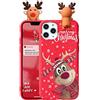 Yoedge Natale Phone Custodia per Samsung Galaxy S21 Ultra 5G 6,8'',TPU Silicone Case con Stereo Rosso 3D Design Cartoon Pattern Anti-Graffii Antiurto Protettiva Gel Cover Samsung S21 Ultra, Alce 2