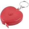 uxcell sourcingmap Portachiavi a forma di cuore in plastica a forma di cuore, 1,5 m, righello rosso
