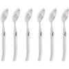 Pradel Excellence - Set di 6 cucchiai da zuppa in acciaio inox - collezione Les Argentes - acciaio 2Cr14 - manico inciso Laguiole - scatola di cartone finestra - eleganza e resistenza, grigio