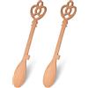 Fisura - Originale cucchiaio a forma Set di 2 spatole per cucinare. Cucchiaio in legno di faggio. Accessori da cucina resistenti al calore. (Chiave del castello)
