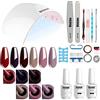 Vishine Kit completo smalto semipermanente lampada LED 36W essiccatori per unghie, 6 flaconi smalti gel, top base coat, completo manicure strumenti accessori nail art kit principianti novità #022