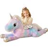 EARTHSOUND Peluche Unicorno Gigante Morbido Giocattolo,Grande Animali 110cm XL XXL Enorme Giganti Enormi Jumbo Animale,Regali per Bambini (Unicorno)
