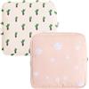 REEKNOKOL Set 2 porta assorbenti igienici, Borsa periodo con cerniera per donne, ragazze e adolescenti - Custodia portatile per assorbenti (Rosa+Viola)