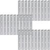 AERZETIX - C65807 - Set di 30 Piastre di montaggio piatte 110x15x2mm perforate con 4 fori - staffa di fissaggio - in acciaio - raccordo per mobile montaggio regolabile ferramenta