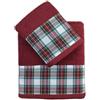 Cieffepi Home Collections SCOZIA - Set Spugna Natalizio 2 Asciugamani (Viso + Ospite) (Bordeaux)