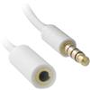 VulTech SC11239-3 Prolunga Audio Jack 3.5 mm Maschio to 3.5 mm Femmina, 3 m, Bianco [Italia]