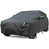BEXITA SUV Telo Copriauto Felpato Invernale Esterno Impermeabile Antivento Antineve Telo per Auto Copriauto Nero Per Hatchback; Taglia L: Max485cm