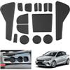 GAFAT Compatibile con Opel Corsa F 2020-2024 2025 (Freno Manuale) Tappetini Antiscivolo, Corsa F 2024 Tappetini in Gomma per Console Centrale, Cuciture per Porta [Non per Automatico & EV] (Nero)