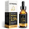 ETRONG Retinol Serum, siero antietà ETRONG ad alta resistenza con retinolo 2,5%, acido ialuronico e vitamina E per l'acne facciale (60ml)