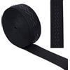 GORGECRAFT 10 Yards 38mm Largo Nastro Elastico Antiscivolo Onda Silicone Elastico Pinza Banda Elastica Gomme Elastiche Cintura per Abbigliamento Fai-da-Te Cucito Pantaloncini Sportivi Accessori, Nero