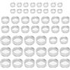 TERDEWE (48 PZ) Supporto per sfere,supporto per sfere con anello trasparente,espositore rotondo per palline da golf, baseball, softball, palline da tennis,sfere,biglie,collezioni, (piccolo, medio, grande)