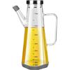 GUWINA Bottiglia Olio,Vetro Dispenser Olio con Silicone Base,Vuota Aceto Bottiglia Olio Oliva para Cucina(750ml)