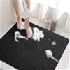 HITSLAM Tappetino Doccia Antiscivolo, 60x60cm Tappetino Vasca Antiscivolo da Bagno con scarico, Morbido PVC Luffa Tappetino Bagno, Asciugatura rapida, Nero