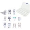 JZK Set 11 piedino premistoffa cucito con custodia per macchina cucire domestica per Singer, Brother, Janome, Toyota, Elna, AEG, Baby Lock, ecc