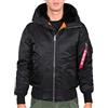 Alpha Industries MA-1 Giacca bomber con cappuccio da Uomo Black