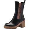 MARCO TOZZI by Guido Maria Kretschmer Stivaletti Chelsea Donna in Pelle Sintetica con Tacco, Nero (Black/Nature), 41 EU