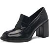 MARCO TOZZI Mocassini Donna con Tacco a Blocco, Black Brush, 38 EU