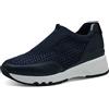 MARCO TOZZI Sneakers Slip On Donna senza Lacci con Tacco a Zeppa, Dk.Navy Comb, 40 EU