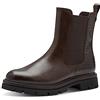 MARCO TOZZI Stivaletti Chelsea Donna in Pelle Sintetica Bassi, Cafe Comb, 37 EU