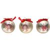 THUN - Set 3 Palline di Natale Oro in Poliestere, Versione Grande, Addobbo Natalizio per Albero di Natale, Idea Regalo, Ø 10 cm
