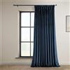 HPD Half Price Drapes Heritage - Tende oscuranti in velluto felpato, lunghe 213 cm, per camera da letto e soggiorno, 100 x 213 cm (larghezza x lunghezza), 1 pannello, blu eterno