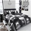 GC GAVENO CAVAILIA Gaveno Cavailia Cubix, Set Copripiumino con Federa, Reversibile, in Policotone, Triangolo 3D, Nero/Grigio, Letto Matrimoniale, Doppio