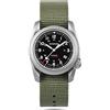 Boderry Orologio da campo automatico da uomo in titanio da 40 mm, orologio militare, funzione giorno-data, impermeabile a 100 metri, con cinturino in nylon, movimento meccanico giapponese
