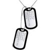 Collana Piastrine Militari Personalizzate In Acciaio inox. con